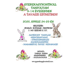 GYEREKAGYKONTROLL TANFOLYAM 9-14 ÉVESEKNEK