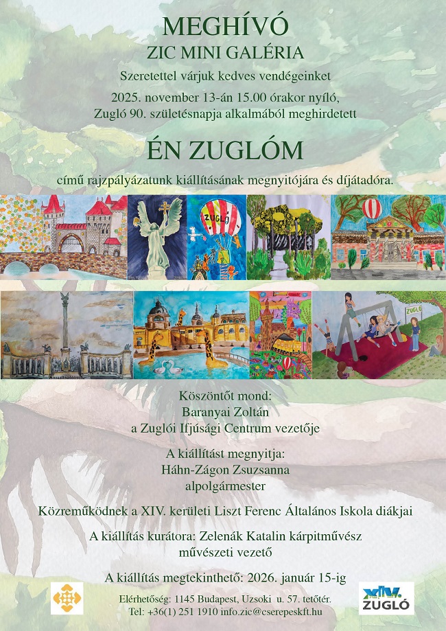ÉN ZUGLÓM rajzpájázat kiállítás és díjátadó