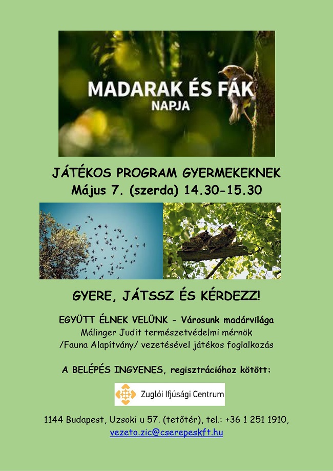 MADARAK ÉS FÁK NAPJA