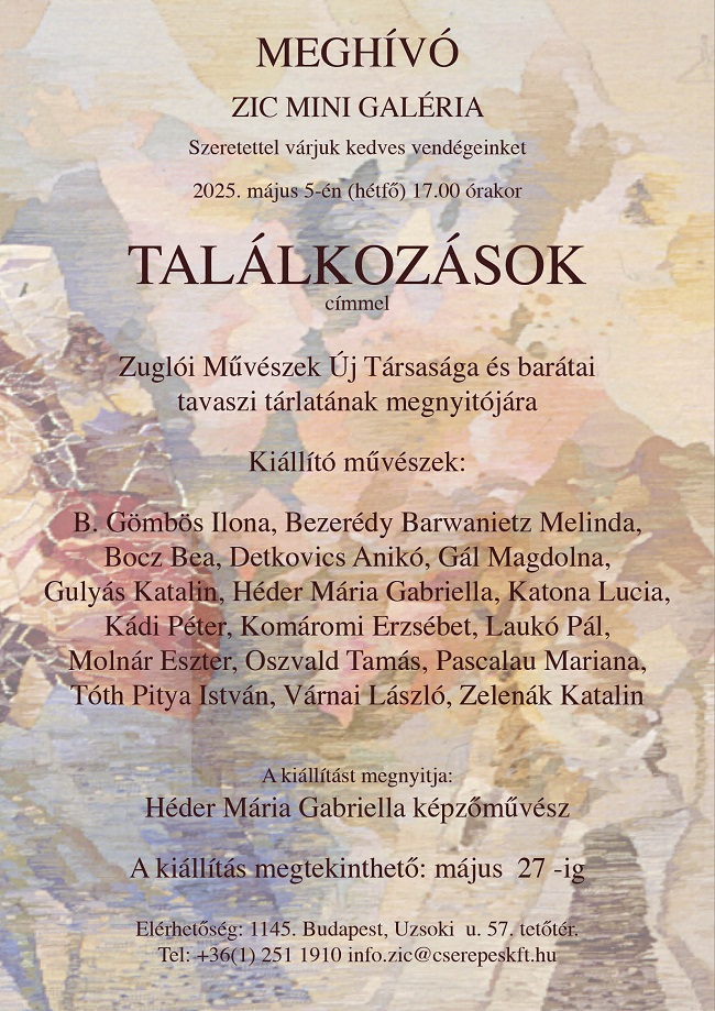 ZIC MINI GALÉRIA - TALÁLKOZÁSOK